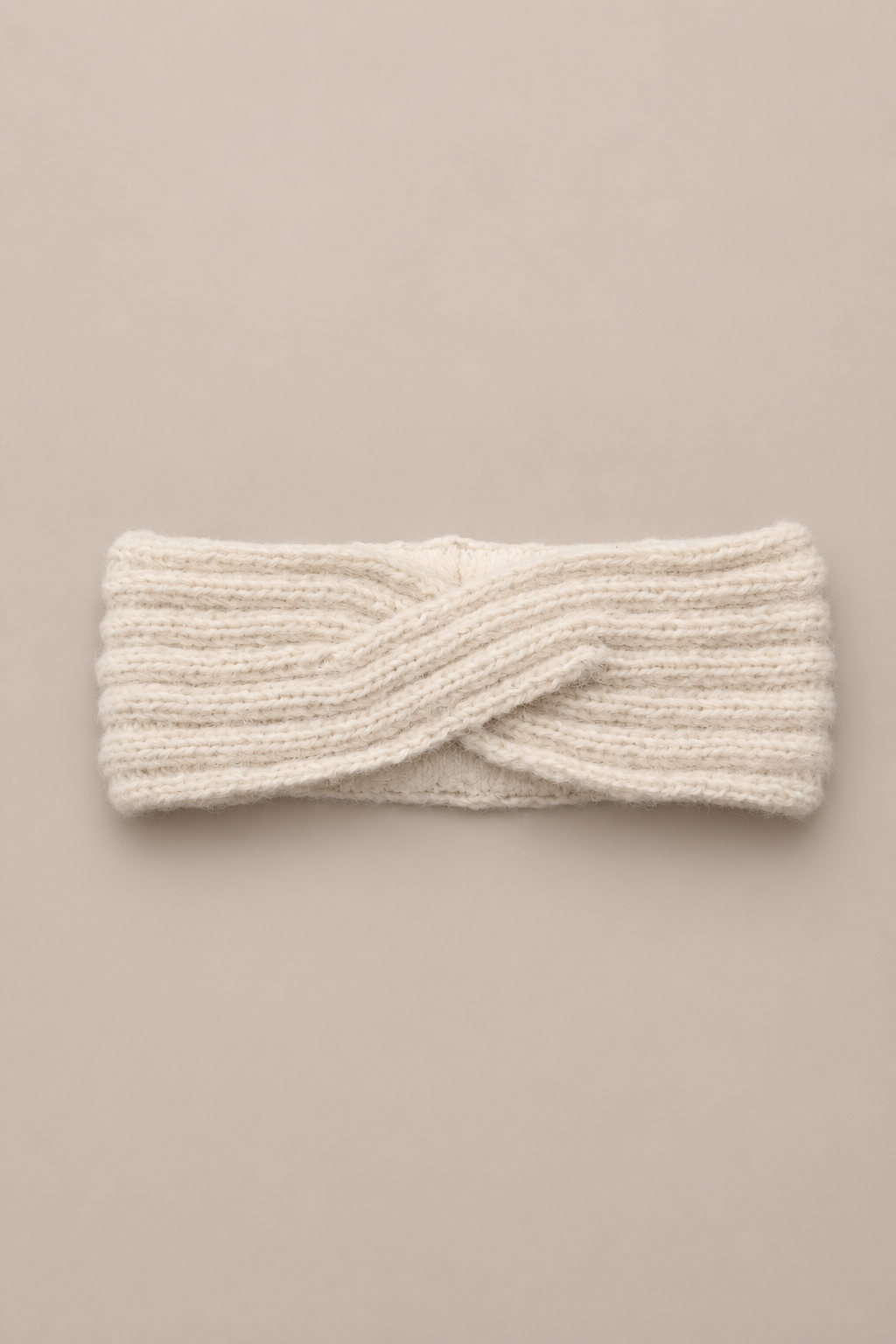 ZENA alpaca headband cloudy white